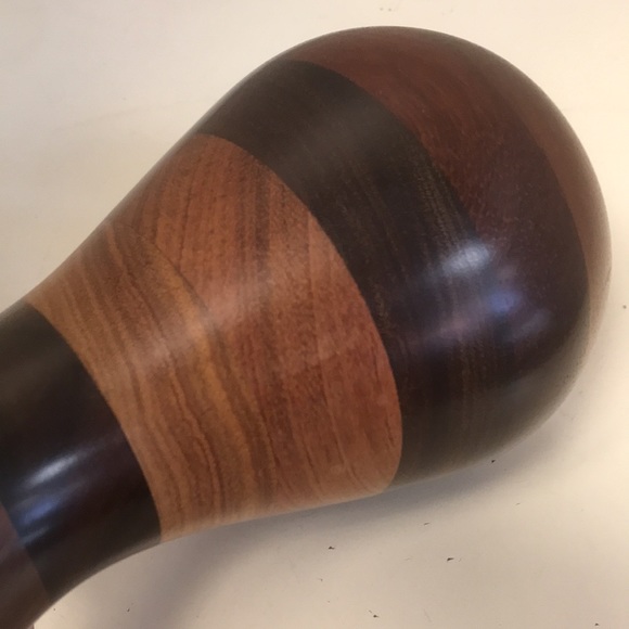Vintage Signed/Penny Dated Lloyd Cheney Turned Exotic Hardwood Vase - Picture 5 of 12